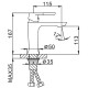 Смеситель для раковины Frap H34 F1034 Белый Хром