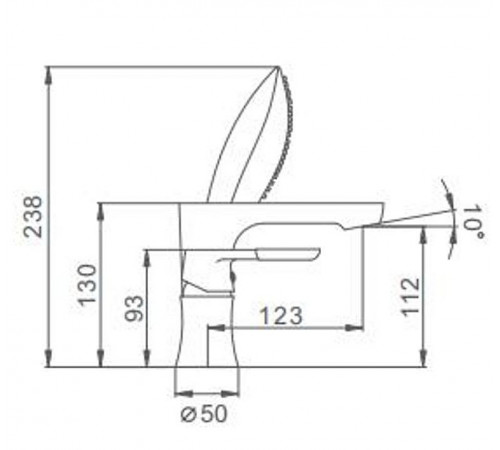 Смеситель на борт ванны Frap H34 F1134 Белый Хром