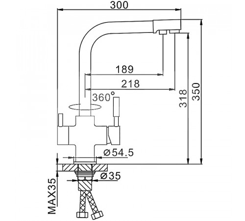 Смеситель для кухни Frap H52 F4352-24 Молочный