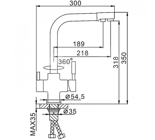 Смеситель для кухни Frap H52 F4352-8 Белый