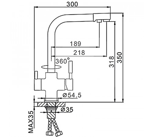 Смеситель для кухни Frap H52 F4352-23 Бежевый