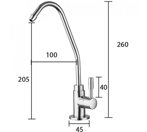 Кран для одного типа воды Frap H52 F1052-10 Хром