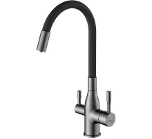 Смеситель для кухни Frap H96 F4396-15 Оружейная сталь