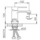 Смеситель для раковины Frap H42 F1042 Черный матовый Хром