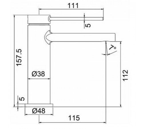 Смеситель для раковины Frap H67 F1067 Хром