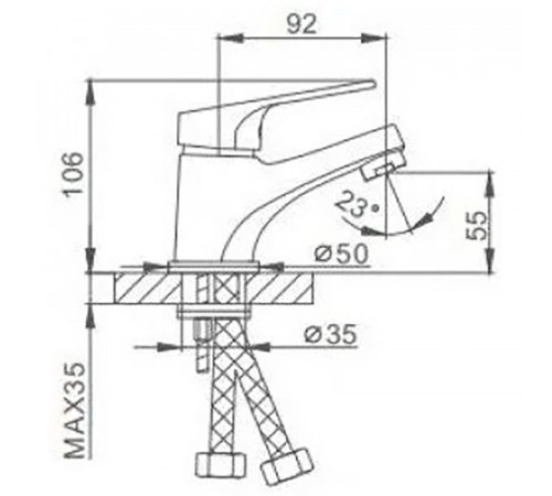 Смеситель для раковины Frap H13 F1013 Хром