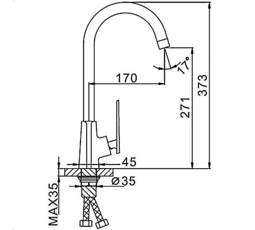 Смеситель для кухни Frap H58 F4058 Белый Хром