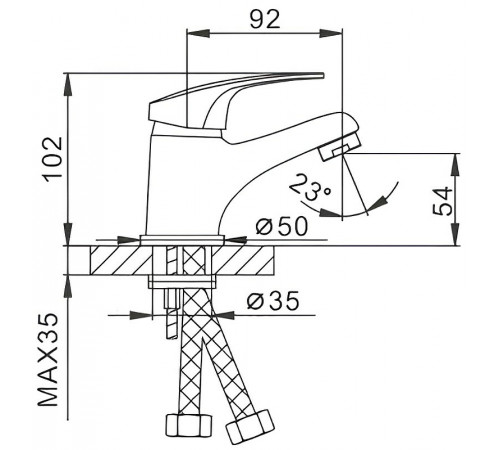 Смеситель для раковины Frap H39 F1039-B Хром