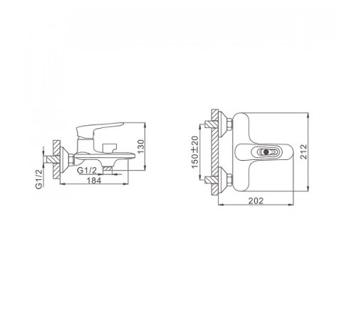 Смеситель для ванны Frap H49 F3249 Белый Хром