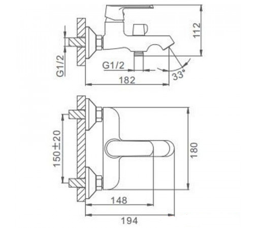 Смеситель для ванны Frap H31 F3231 Белый Хром