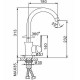 Смеситель для кухни Frap H31 F4031 Белый Хром