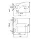 Смеситель для ванны Frap H62-9 F3262-9 Оружейная сталь