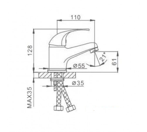 Смеситель для раковины Frap H29 F1029-B Хром