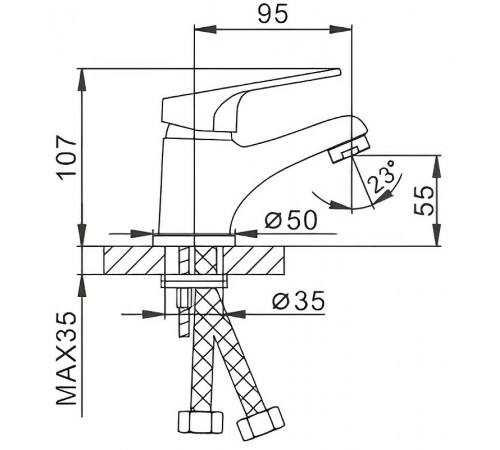 Смеситель для раковины Frap H16 F1016 Хром