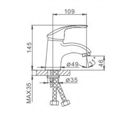 Смеситель для раковины Frap H21 F1021 Хром