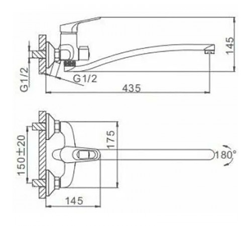 Смеситель для ванны Frap H13-1 F2213-1 универсальный Хром матовый