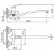 Смеситель для ванны Frap H13-1 F2213-1 универсальный Хром матовый