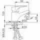 Смеситель для раковины Frap H37 F1037 Хром