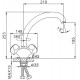 Смеситель для кухни Frap H26 F4226-2 Хром