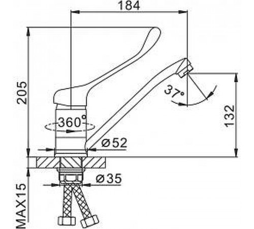 Смеситель для кухни Frap H54 F4554-2 Хром