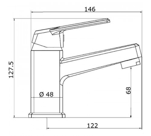 Смеситель для раковины Orange OneLife P02-021w Белый