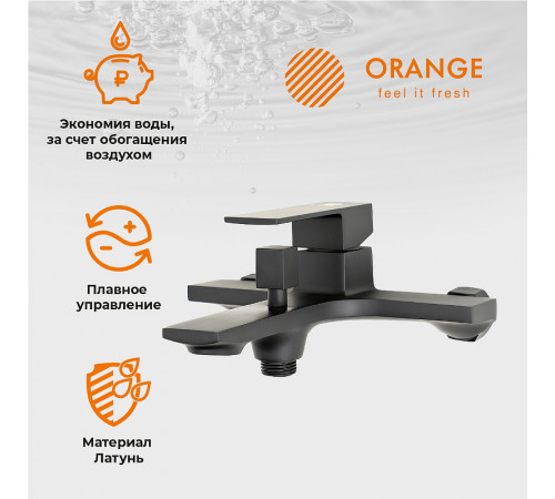 Комплект смесителей Orange Lutz M04-311b Черный матовый