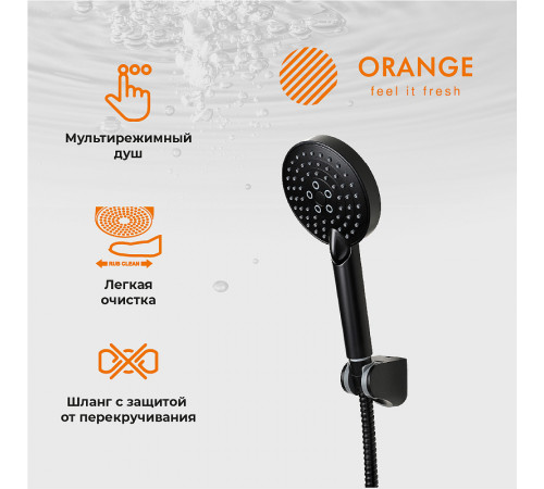 Смеситель для душа Orange Mia M34-320B Черный