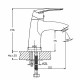 Смеситель для раковины Orange Alfi M18-021gd Золото