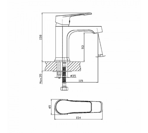 Смеситель для раковины Orange Berti M17-021cr Хром