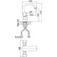 Смеситель для раковины D&K Grimm Hessen DA1382101 Хром