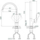 Смеситель для кухни D&K Berlin Technische DA1432426 Белый матовый