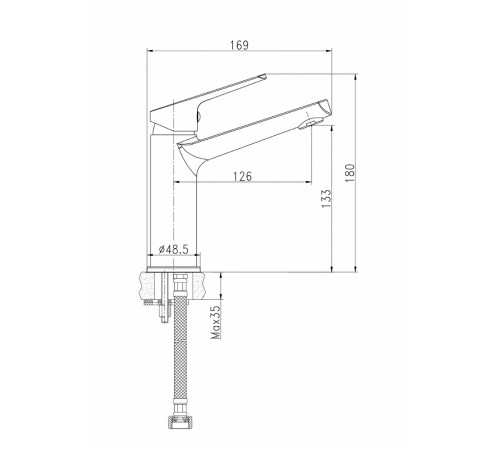 Смеситель для раковины Cersanit Flavis 63037 Хром