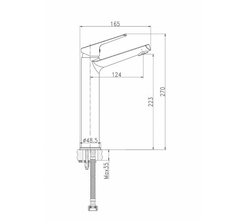 Смеситель для раковины Cersanit Flavis 63038 Хром