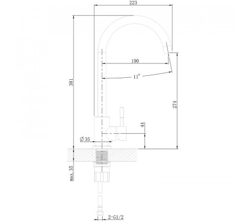 Смеситель для кухни Agger Zest A0701100 Хром