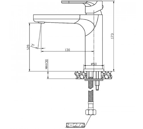 Смеситель для раковины Agger Gorgeus A0202144 Черный