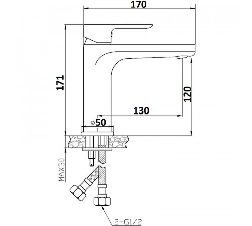 Смеситель для раковины Agger Gorgeus A0202100 Хром