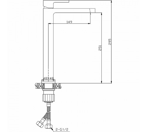 Смеситель для раковины Agger Great A2812111 Хром