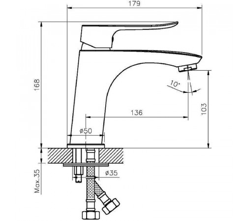 Смеситель для раковины Agger Nice A2502100 Хром