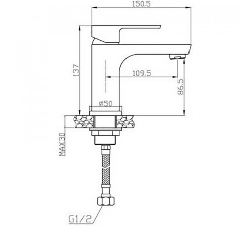 Смеситель для раковины Agger Brilliant A0302100 Хром