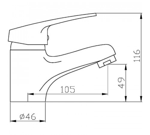 Смеситель для раковины Agger Exact A2102100 Хром