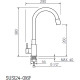 Смеситель для кухни Ростовская Мануфактура Сантехники SUS124BL-016F Нержавеющая сталь Черный