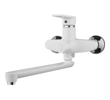 Смеситель для ванны Ростовская Мануфактура Сантехники PL6-006E универсальный Белый Хром