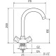 Смеситель для кухни Ростовская Мануфактура Сантехники SL116-274F Хром