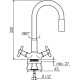 Смеситель для кухни Ростовская Мануфактура Сантехники Boou BA5318-1F-E352A-B702 Черный Хром