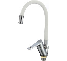 Смеситель для кухни Ростовская Мануфактура Сантехники SL137W-016F Хром Белый