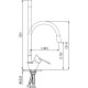 Смеситель для кухни Ростовская Мануфактура Сантехники SL137W-016F Хром Белый