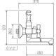 Смеситель для ванны Ростовская Мануфактура Сантехники SL138-140P универсальный Хром