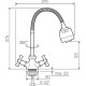 Смеситель для кухни Ростовская Мануфактура Сантехники SL138-279F Хром