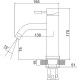 Смеситель для раковины Ростовская Мануфактура Сантехники SUS128BL-001F Черный матовый