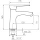 Смеситель для раковины Ростовская Мануфактура Сантехники SL141-001F Хром